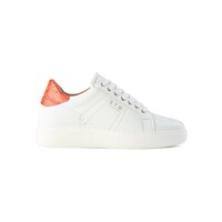 Image of Vinca Leather Trainers - White & Red