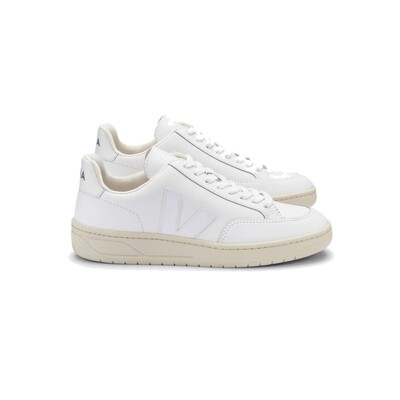 VEJA V-12 Leather Trainers Extra White