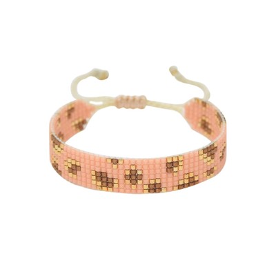MISHKY Exclusive Panthera Beaded Bracelet Pink