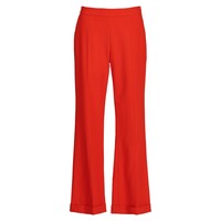 Annie Cropped Kickflare Trousers - Coral Queen