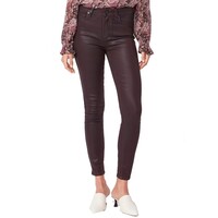 Image of Hoxton High Rise Ankle Skinny Coated Jeans - Black Cherry