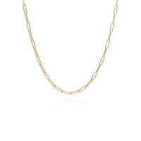Image of Elongated Box Chain Necklace - Gold