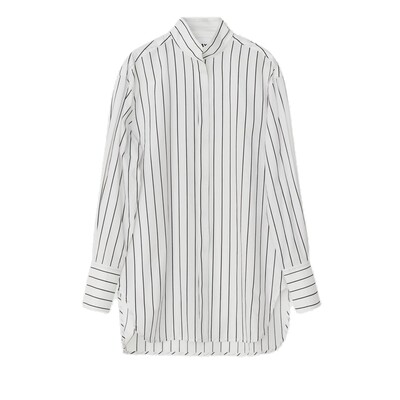 Caleb Oversized Stripe Shirt - Bright White