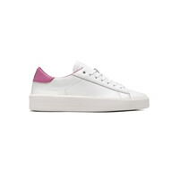 Ace Leather Trainers - White & Fuxia
