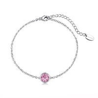 Image of Pink Crystal Anklet Created with Swarovski&#174; Crystals
