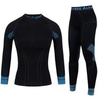 Image of Alpinus Womens Tactical Base Layer Set Thermoactive Underwear - Black/Blue