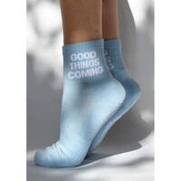 Image of Good Things Coming Organic Cotton Socks - Sky Blue