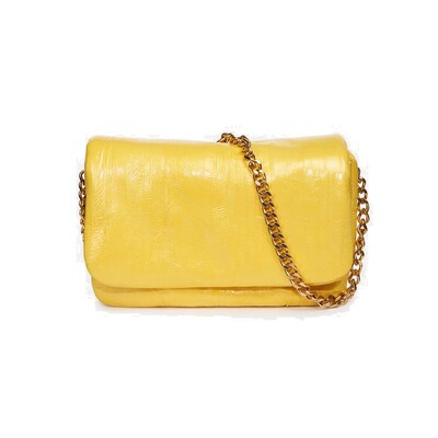 Beatrice Glossy Shoulder Bag - Ablaze Yellow