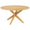 Alexander Rose Roble Round Dining Table with Cross Base (1.25m)