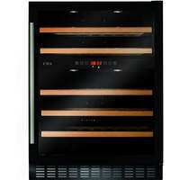 Image of CDA FWC604BL 60cm dual zone, freestanding/ under counter wine cooler Black