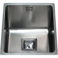 Image of CDA KSC22SS Undermount square single bowl sink Stainless Steel