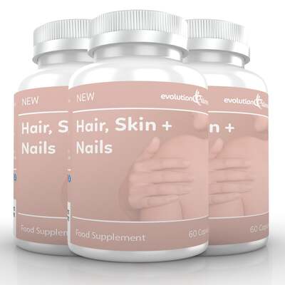 Hair, Skin + Nails with Selenium, Biotin & Lutein + Vitamin C - 180 Capsules