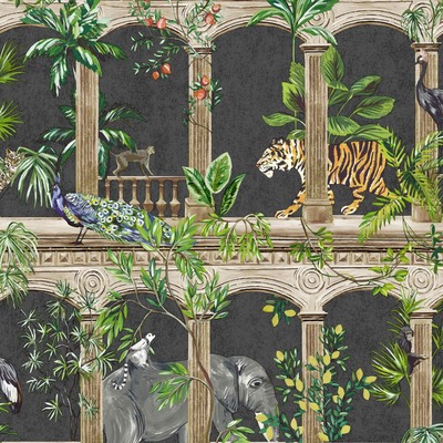 Outside In Animal Arches Wallpaper Black Holden 13111