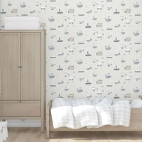 Tiny Tots 2 Transportation Wallpaper Greige Tan Galerie G78417