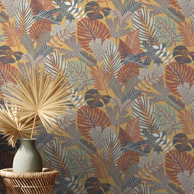 Eden Wallpaper Collection Khasi Jungle Ochre Muriva M36902