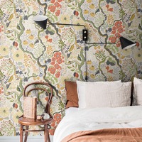 Sommarang Ann Wallpaper White/Yellow Galerie S65102