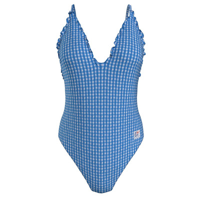 Tommy Hilfiger Tommy Gingham Plunge One Piece Swimsuit