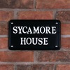 Image of Black Aluminium Rectangle House Sign - 30 x 17.5cm