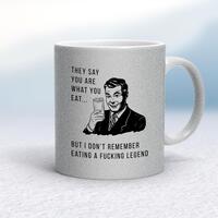 They Say You Are What You Eat Mug – Silver Glitter/White, 10oz