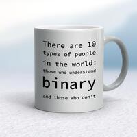 There Are 10 Types Of People In The World Mug – Silver, 10oz
