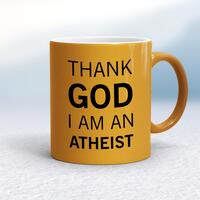 Thank God I’m An Atheist Mug – Gold, 10oz