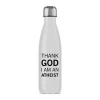 Thank God I’m An Atheist Water Bottle – Silver Glitter, One