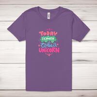 Today I Choose To Be A Unicorn Adult T-Shirt – Royal Purple, 3XL