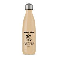 Thanks Dad – All My Shit Water Bottle – Gold Glitter, One