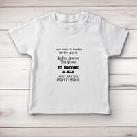Take The Iron Throne Baby T-Shirt – White, 12-18 Months