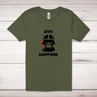 Sith Happens Adult T-Shirt – Military Green, Medium