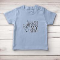 Losing My Shit Baby T-Shirt – Blue, 6-12 Months