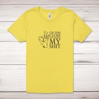 Losing My Shit Adult T-Shirt – Yellow, XS