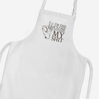 Losing My Shit Apron – White, One