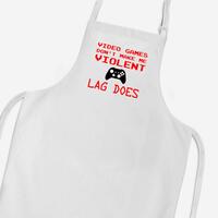 Video Games Don’t Make Me Violent Apron – White, One
