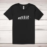 Evolution Of A Golfer Adult T-Shirt – Black, Small