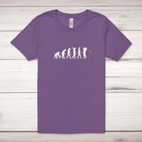 Evolution Of A Golfer Adult T-Shirt – Royal Purple, Small