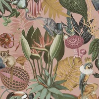 Image of Wonderland Tropical Wallpaper Blush Holden 13400