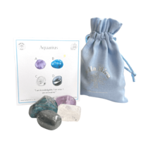 Aquarius Zodiac Birthstones Crystal Gift Pack