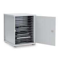 Image of LapCabbyLyte 16 Single Door Metal Shelf Charging Cabinet