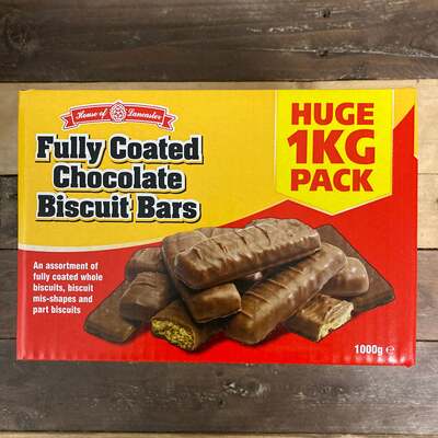 1Kg Fully Coated Chocolate Biscuit Bars (Mis-Shapes & Broken)
