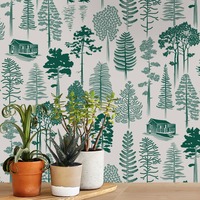 Catskills Woodland Wallpaper Douglas Fir Green – Mini Moderns MMTLG01DF