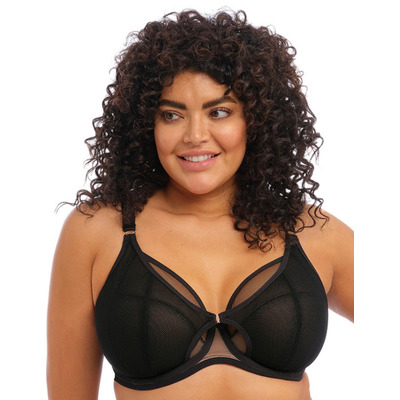 Elomi Kintai Plunge Bra - Black - 32GG
