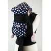 Image of Mei Tai Baby Sling with Hood Pocket - Blue with White Spots