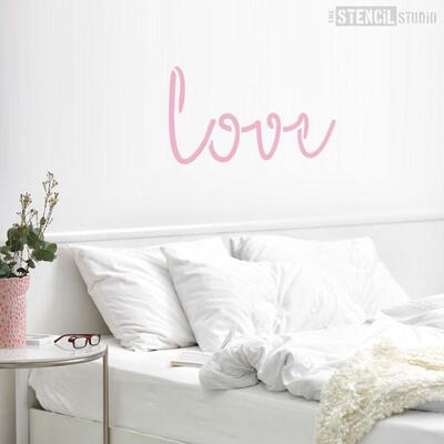 Love Text Stencil - L - A x B  50.9 x 25.5cm (20 x 10 inches)