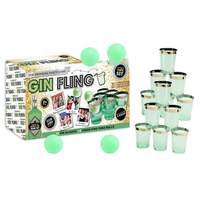 Gin Fling Beer Pong Adult Christmas Party Shots Drinking Game
