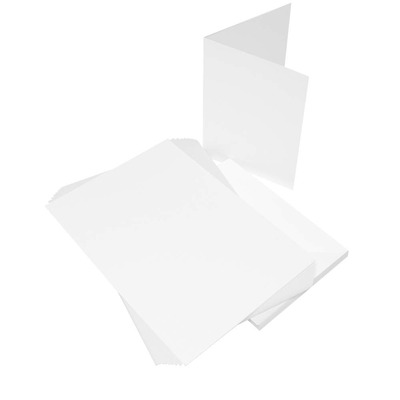 Pack of 50 5"x7" White Blank Cards & Envelopes