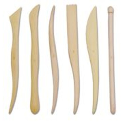 6x 8" Twin End Wooden Clay Sculpting Tools For Pottery Claywork Pt7