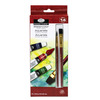 12 Pack Essentials Range Artist Watercolour Paints & 2 Brushes