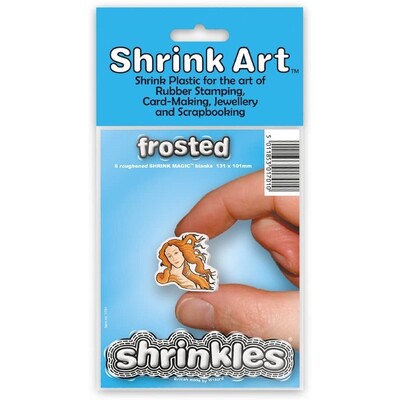 Pack of 6 Sheets Small Frosted Shrinkie Sheets WZ601