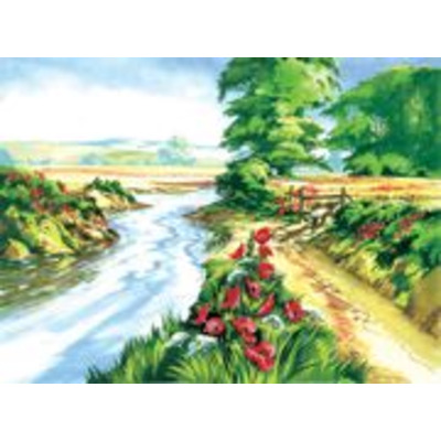 A3 Painting By Numbers Kit - Poppy Field Pal13